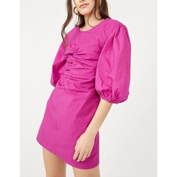 Free People Hope Mini Dress in Fuchsia Fantastic - Picture 2 of 6